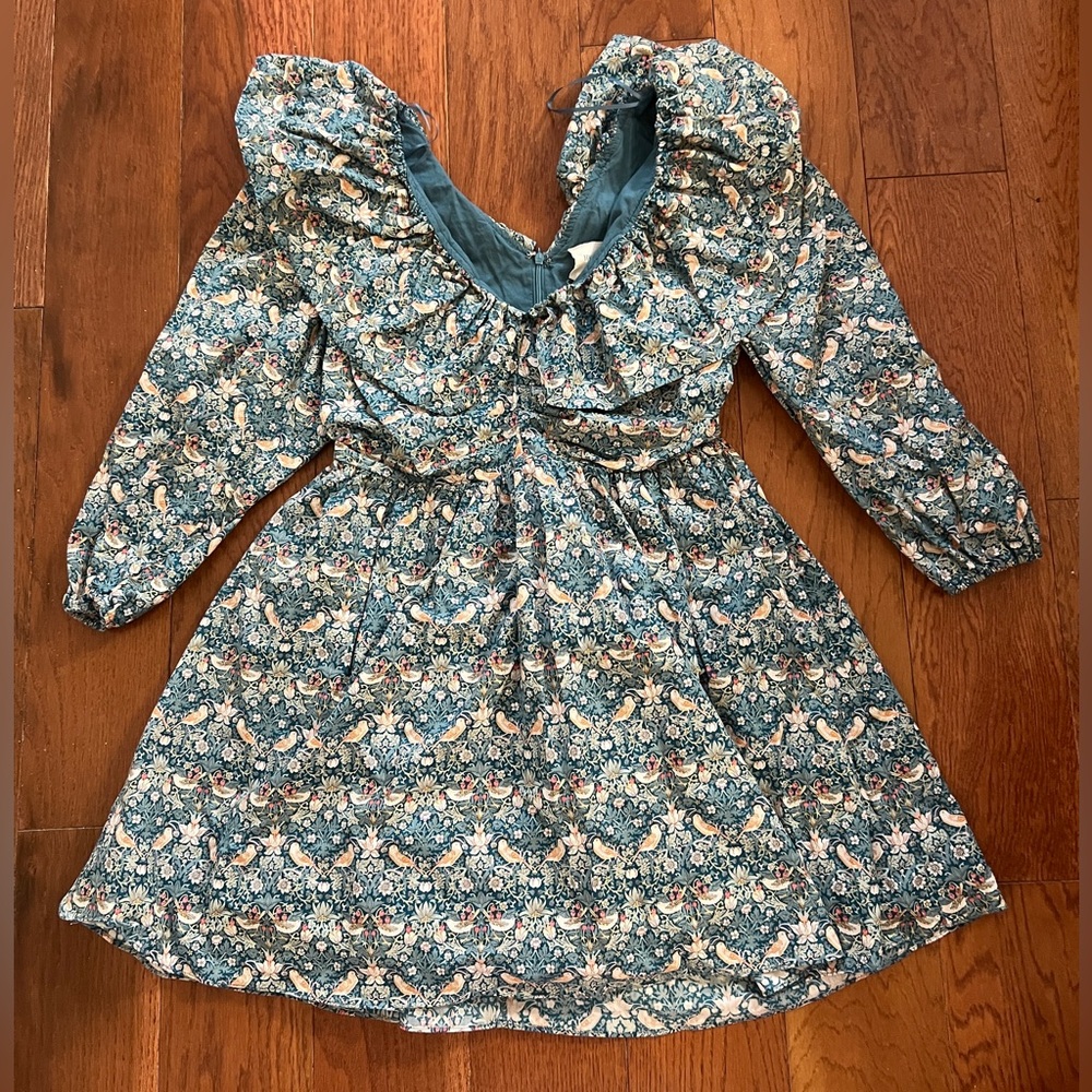 Tuckernuck HYACINTH HOUSE Ruffle Collar Birdsong Mini Dress